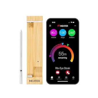 [New] MEATER 2 Plus: Wireless Smart Meat Thermometer, Bluetooth, Multi Sensors, Lab-Certified Accuracy - BBQ, Oven, Grill, Smoker, Air Fryer, and Kitchen Cooking - Easy-to-Use with Free App