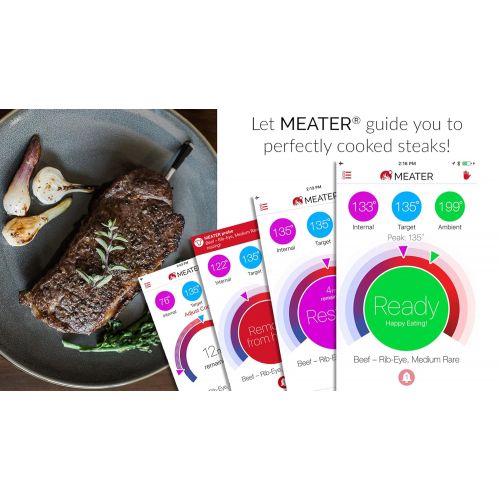  MEATER Up to 33 Feet Original True Wireless Smart Meat Thermometer for the Oven Grill Kitchen BBQ Smoker Rotisserie with Bluetooth and WiFi Digital Connectivity