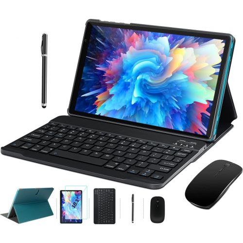  [아마존베스트]Android 10.0 Tablet : MEBERRY 10 Ultra-Fast 4GB/RAM,64GB/ROM Tablets-8000mAh Battery-WiFi Support - Bluetooth Keyboard | Mouse | M7 Tablet Cover and More Include - Blue