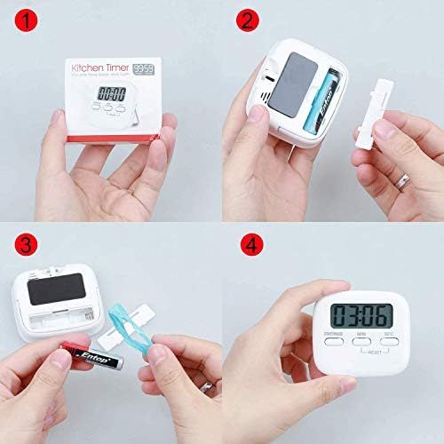  [아마존베스트]MECHEER Digital Kitchen Timer Magnetic Egg Timer Digital Kitchen Clock Stopwatch Countdown Count Up Loud Sound Kitchen Timer Kitchen Timer with LCD for Cooking Baking Sports Learning with