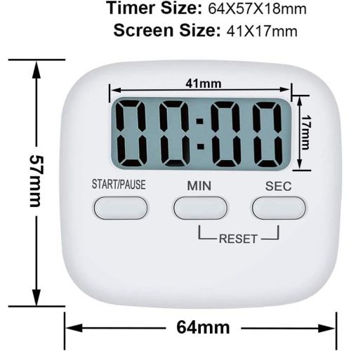  [아마존베스트]MECHEER Digital Kitchen Timer Magnetic Egg Timer Digital Kitchen Clock Stopwatch Countdown Count Up Loud Sound Kitchen Timer Kitchen Timer with LCD for Cooking Baking Sports Learning with