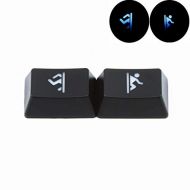 MECHKYP 2 Pcs 1.5u R1 Backlit Novelty Keycaps Set Portal Laser Carving Ctrl Win Alt FN Key Cap OEM Profile for Razer Corsair etc. All MX Gaming Mechanical Keyboards (2pcs 1.5u)