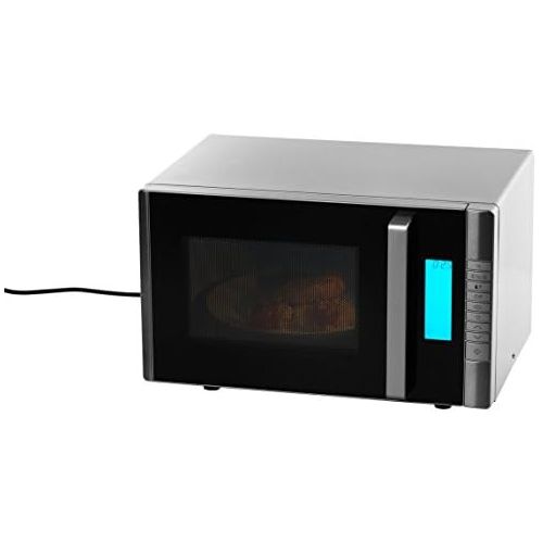  Quigg Medion MD 16550Microwave Oven with Grill, 800Watts/1000Watts Upper Grill 20Litre Capacity/8Power Levels Defrost Function Stainless Steel Front