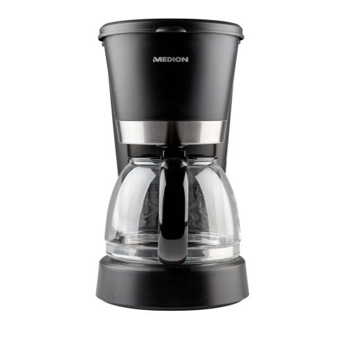  MEDION Kaffeemaschine MD 17024, 900 Watt Leistung, 8 Tassen Kapazitat, Permanentfilter, Warmhaltefunktion, schwarz