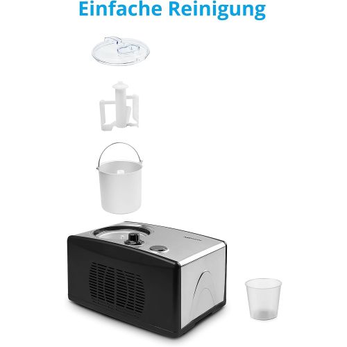  MEDION Eiscremebereiter & Yoghurt Maker, Joghurtmaschine, 1,5 Liter, 150 Watt, MD 18387