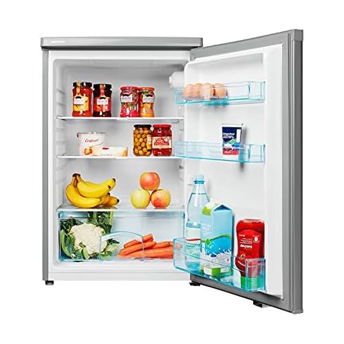  MEDION Kuehlschrank (130 Liter, 85cm Hoehe, Glasablagen, Gemueseschublade, unterbau-fahig, Freisetehnd, 91 kWh/Jahr, MD 13854) weiss