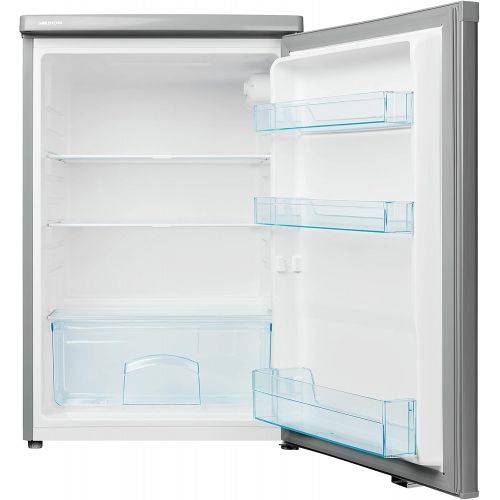  MEDION Kuehlschrank (130 Liter, 85cm Hoehe, Glasablagen, Gemueseschublade, unterbau-fahig, Freisetehnd, 91 kWh/Jahr, MD 13854) weiss