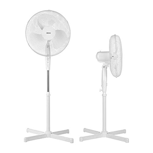  [아마존베스트]Medion Silent Pedestal Fan with Remote Control, 4045 W, Swivel Function, Oscillating, Adjustable Height, 50061312