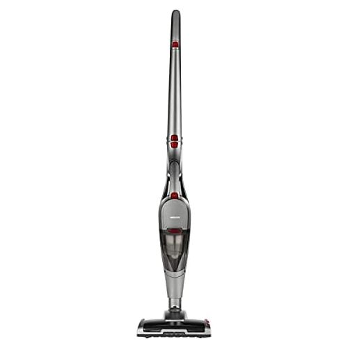  [아마존베스트]MEDION MD 16911 2-in-1 Battery Handheld Vacuum Cleaner (90 Watt Power, 180° Rotatable Floor Nozzle, Electric Suction Brush) Grey/Red