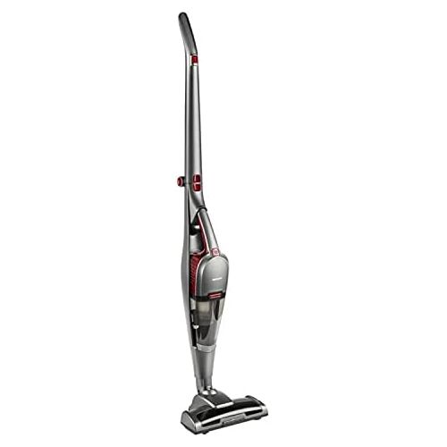  [아마존베스트]MEDION MD 16911 2-in-1 Battery Handheld Vacuum Cleaner (90 Watt Power, 180° Rotatable Floor Nozzle, Electric Suction Brush) Grey/Red