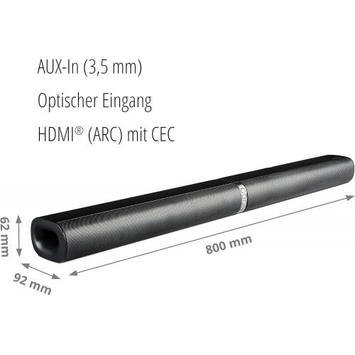  Medion 2 in 1 Convertible Bluetooth TV Soundbar with Subwoofer (2.1 Soundbar, up to 2 x 30 Watt 60 Watt Subwoofer, Wall Mount, NFC, HDMI ARC with ECC, AUX, Optical Input)