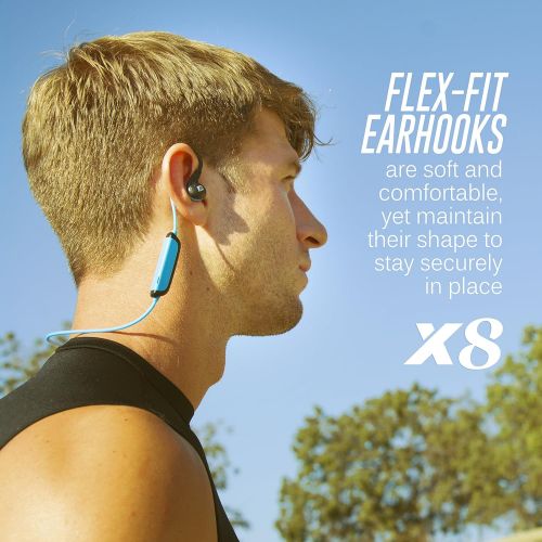  MEE audio X8 Secure-Fit Stereo Bluetooth Wireless Sports In-Ear Headphones (Blue)