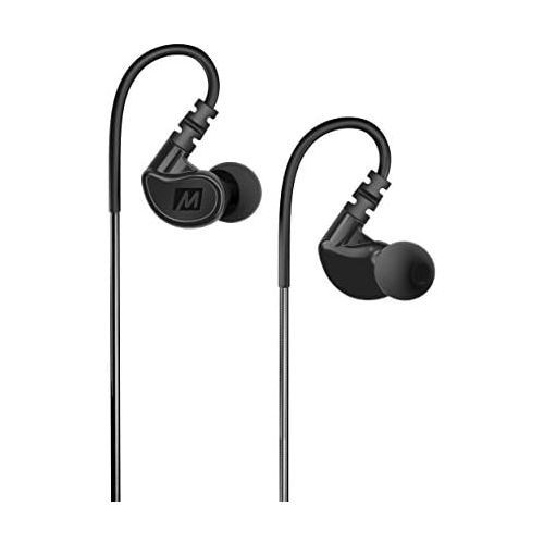  MEE audio M6 Memory Wire In-Ear Wired Sports Earbud Headphones (Black) (2018 Version)