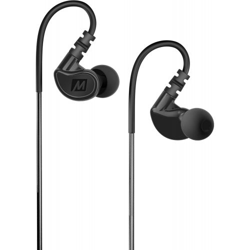  MEE audio M6 Memory Wire In-Ear Wired Sports Earbud Headphones (Black) (2018 Version)