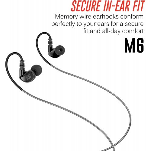  MEE audio M6 Memory Wire In-Ear Wired Sports Earbud Headphones (Black) (2018 Version)