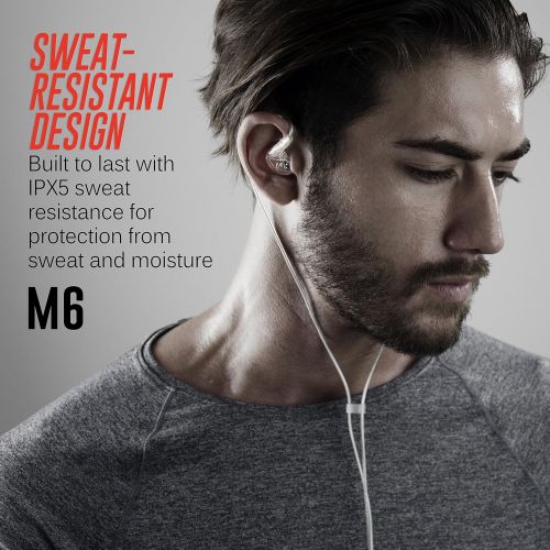  MEE audio M6 Memory Wire In-Ear Wired Sports Earbud Headphones (Black) (2018 Version)