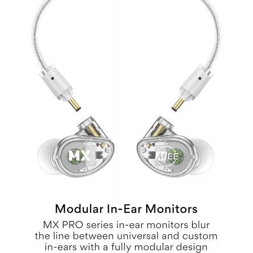  MEE audio MEE Professional MX1 PRO Customizable Noise-Isolating Universal-Fit Modular Musician’s In-Ear Monitors (Clear)