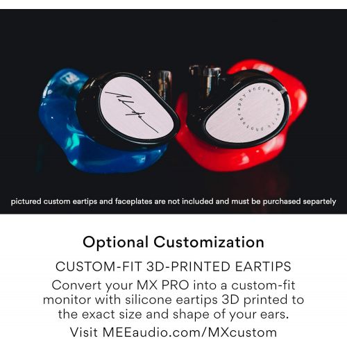  MEE audio MEE Professional MX1 PRO Customizable Noise-Isolating Universal-Fit Modular Musician’s In-Ear Monitors (Clear)