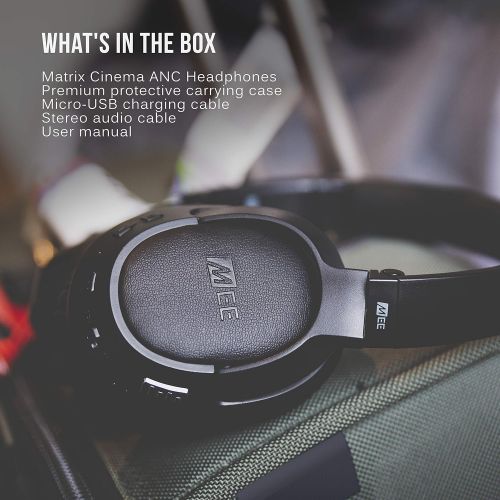  [아마존베스트]MEE audio Matrix Cinema ANC Bluetooth Wireless Active Noise Cancelling Headphones with aptX Low Latency, CinemaEAR Audio Enhancement, and Active Noise Cancellation