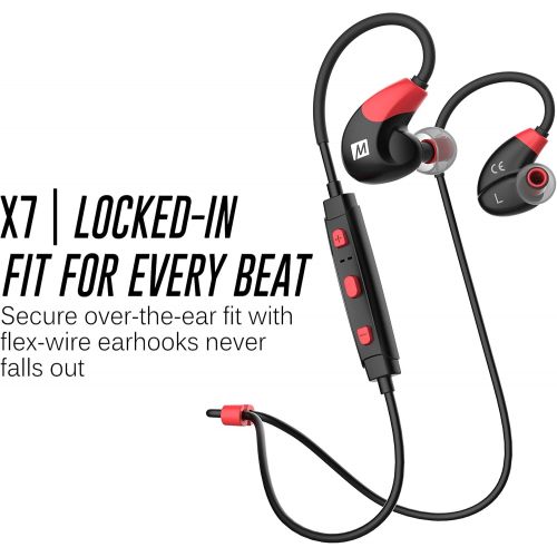  MEE audio X8 Secure-Fit Stereo Bluetooth Wireless Sports in-Ear Headphones (Black)