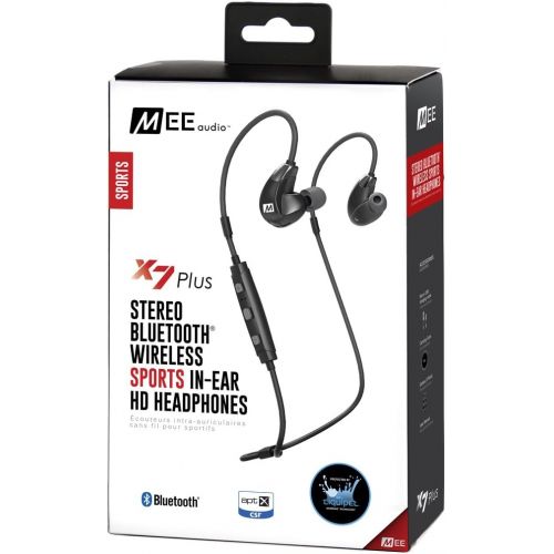  MEE audio EP-X7Plus-BK-MEE Stereo Bluetooth Wireless Sports in-Ear HD Headphones