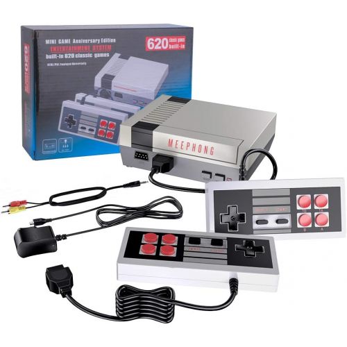  [아마존베스트]MEEPHONG Retro Game Console, AV Output NES Console Built-in Hundreds of Classic Video Games