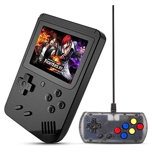  [아마존베스트]MEEPHONG Handheld Game Console, TV Output Retro FC Plus Extra Joystick 3.0 Inch LED Screen NES Classic Game Console Built-in 168 Handheld Video Games (Black)