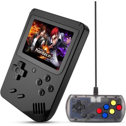  [아마존베스트]MEEPHONG Handheld Game Console, TV Output Retro FC Plus Extra Joystick 3.0 Inch LED Screen NES Classic Game Console Built-in 168 Handheld Video Games (Black)