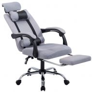 MEETA Office Chair Home Computer Chair Recliner Chair Grey High Back Armrest Ergonomic Adjustable Headrests Chair Backrest