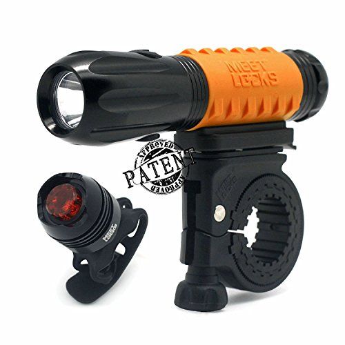  MEETLOCKS Super Bright USB Rechargeable Bike Torch, High Intensity Cree Q3 LED and USB