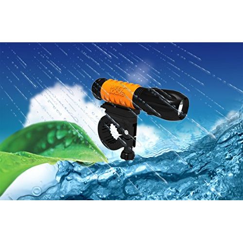  MEETLOCKS Super Bright USB Rechargeable Bike Torch, High Intensity Cree Q3 LED and USB