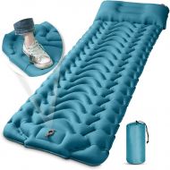 Camping Sleeping Pad, MEETPEAK Extra Thickness 3.9 Inch Inflatable Sleeping Mat with Pillow Built-in Pump, Compact Ultralight Waterproof Camping Air Mattress for Backpacking, Hikin