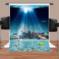 MEETs story MEETS 10x7ft Underwater World Backdrop Dolphin Fish Golden Dome Background Themed Party Photo Booth YouTube Backdrop HUIMT177