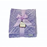 MEG Original Lavender Baby Girl Minky Dot Blanket