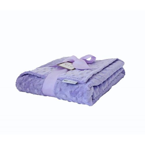  MEG Original Lavender Baby Girl Minky Dot Blanket