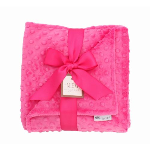  MEG Original Hot Pink Minky Dot Baby Girl Blanket 317