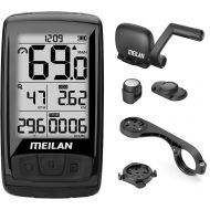 MEILAN M4 Wireless Bike Computer, ANT+ BLE4.0 Bicycle Speedometer and Odometer with Cadence/Speed Sensor, Waterproof Cycling Computer with 2.5 inch LCD Backlight Display for Indoor