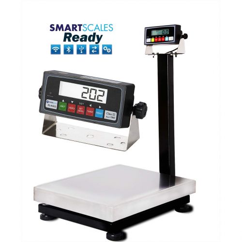  MEILESTONE MS-B20K 12 x 16 600×0.2lb Bench Scale with Stainless Steel Platter Smart Package