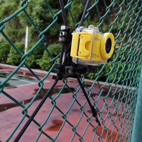  Meinuoke - Cell Phone Fence Mount - Camera Backstop Chain Link Mount for Gopro Action Camera Small Digital Camera and Smartphones - Your Baseball - Softball - Tennis Games Buddy