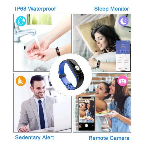  MEISHENG Fitness Tracker, Activity Tracker Watch with Heart Rate Monitor, Activity Tracker with Color Screen, Smart Bracelet with Sleep Monitor, IP67 Waterproof Smart Bracelet
