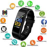MEISHENG Fitness Trackers,Outdoor Sports Smart Bracelet Color Screen Waterproof Sports Watch with Heart Rate Monitor Sleep Monitoring Activity Bracelet for Android/iOS