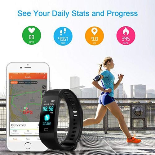  MEISHENG Fitness Trackers,Outdoor Sports Smart Bracelet Color Screen Waterproof Sports Watch with Heart Rate Monitor Sleep Monitoring Activity Bracelet for Android/iOS