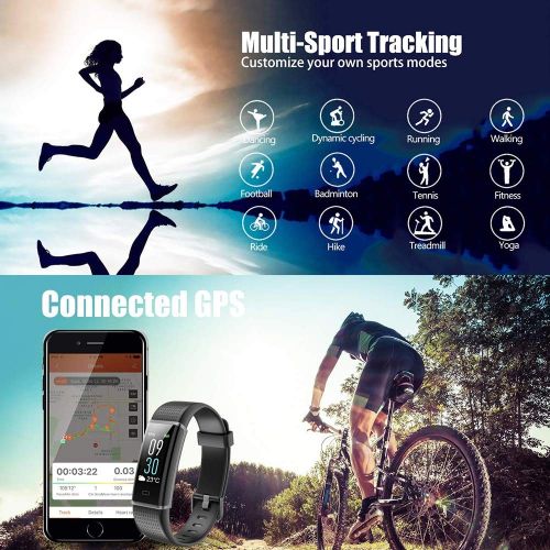  MEISHENG Fitness Tracker Color Screen, Activity Tracker with Heart Rate Monitor Watch, IP68 Waterproof, Sleep Monitor, Step Calorie Counter, Pedometer Wristband for Women Men Kids,