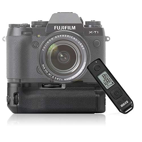  MEKE Meike MK-XT1-Pro Muti-Power Hand Vertical Batty Grip Holder with LCD Screen Display 2.4GHz Wireless Remote Control Replacement for VG-XT1, Works with NP-W126 Battery for FujiFilm X