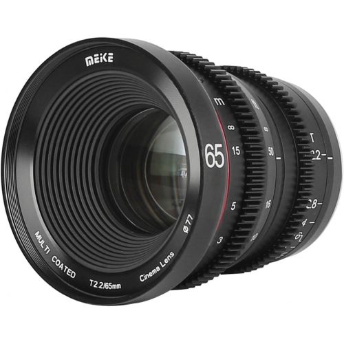  MEKE 65mm T2.2 Large Aperture Manual Focus 4K Cine Lens for Micro Four Thirds Mount Compatible with Olympus Panasonic Lumix Cameras and BMPCC 4K Zcam E2 GH5 GH6