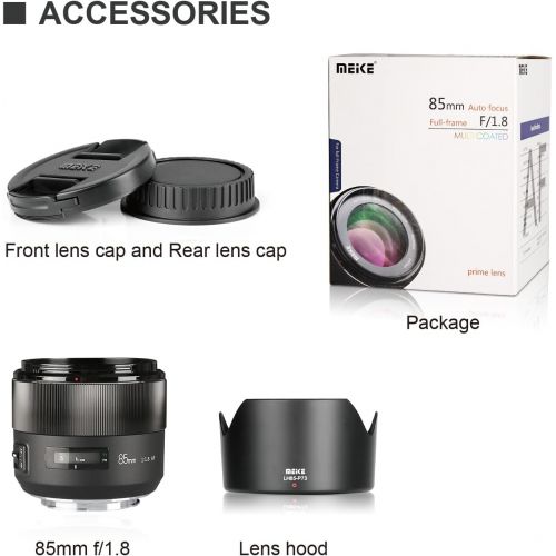  [아마존베스트]MEKE 85mm F1.8 Full Frame Auto Focus Lens for Canon EOS EF Mount Digital SLR Cameras