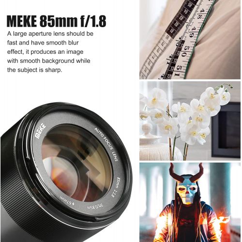  [아마존베스트]MEKE 85mm F1.8 Full Frame Auto Focus Lens for Canon EOS EF Mount Digital SLR Cameras