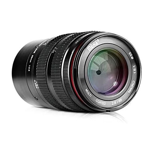  MEKE Meike 85mm F2.8 Manual Focus Aspherical Medium Telephoto Prime Macro Lens with Portrait Capability for Fuji X-Mount Digital Mirrorless DSLR Cameras