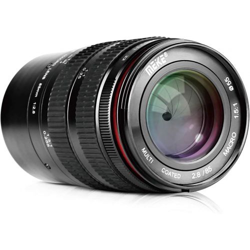  MEKE Meike 85mm F2.8 Manual Focus Aspherical Medium Telephoto Prime Macro Lens with Portrait Capability for Fuji X-Mount Digital Mirrorless DSLR Cameras