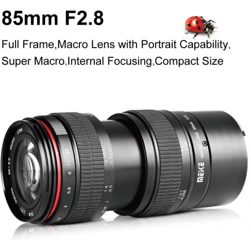  MEKE Meike 85mm F2.8 Manual Focus Aspherical Medium Telephoto Prime Macro Lens with Portrait Capability for Fuji X-Mount Digital Mirrorless DSLR Cameras